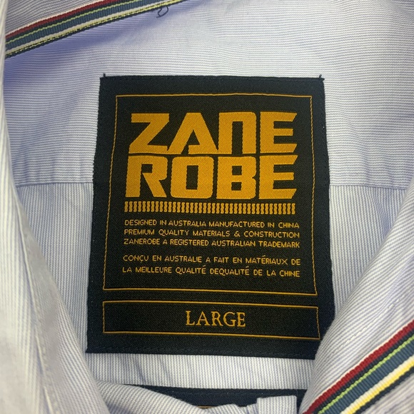 Zanerobe Australia Button Front Shirt Blue Large - Picture 12 of 15